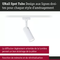 URail Spot sur rail 3-Step-Dim Tubo Spot individuel 150lm 4W 3000K gradable 230V Blanc signal - système d'accrochage et décoration - détail 7
