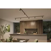 URail Schienenstrahler, 3-stufig dimmbar, Tubo Einzelstrahler, 200 lm, 4 W, 2700–4000 K, 230 V, matt schwarz - système d'accrochage et décoration - détail 14