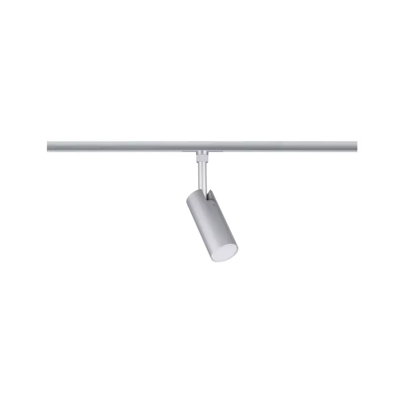 URail Schienenstrahler, 3-stufig dimmbar, Tubo Einzelstrahler, 300 lm, 4 W, 2700–4000 K, 230 V, Mattchrom