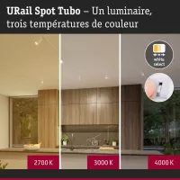 URail Track spotlight 3-Step-Dim Tubo Individual spotlight 320lm 4W 2700 - 4000K dimmable 230V Signal white - système d'accrochage et décoration - détail 7