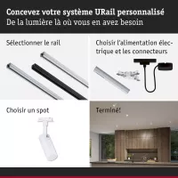 URail Track spotlight 3-Step-Dim Tubo Individual spotlight 320lm 4W 2700 - 4000K dimmable 230V Signal white - système d'accrochage et décoration - détail 9