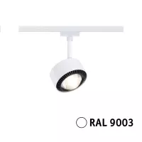 URail Spot sur rail Aldan Spot individuel 470lm 8W 3000K gradable 230V Blanc signal - système d'accrochage et décoration - détail 6