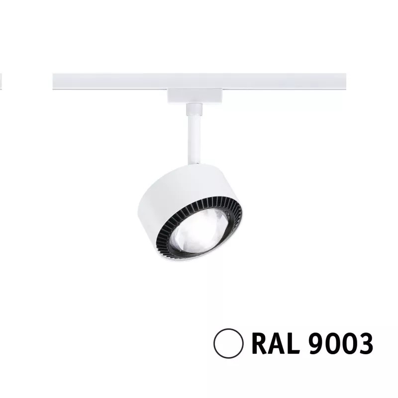 Foco para vía URail Aldan Individual 470lm 8W 4000K regulable 230V Blanco señal