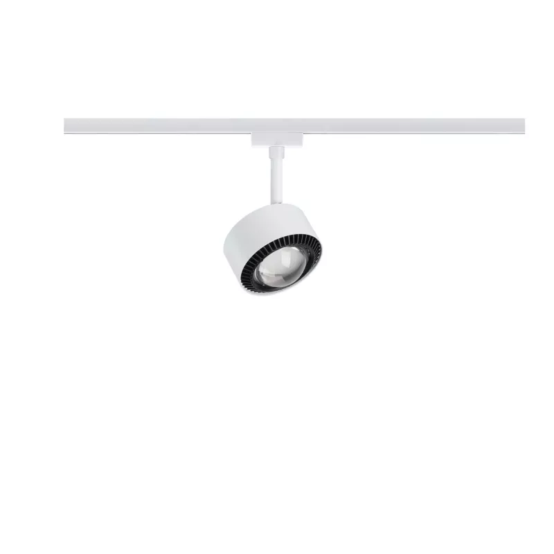 Foco para riel URail Foco individual Aldan 500lm 8W Blanco Interruptor 230V