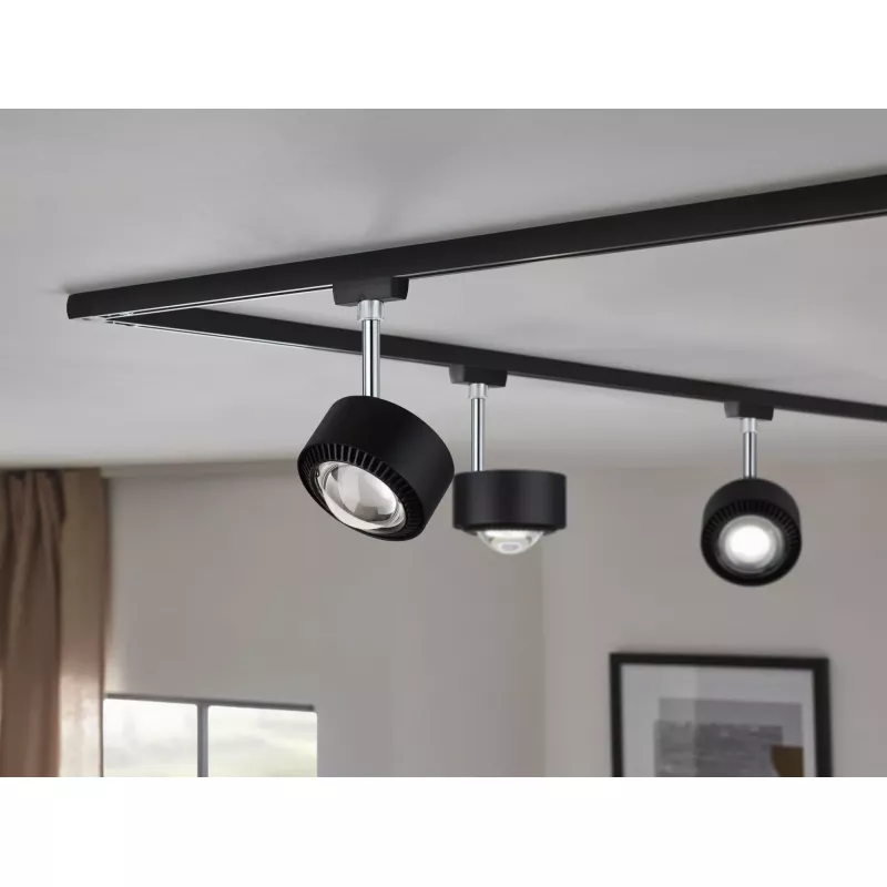 Foco para riel URail Foco individual Aldan 500lm 8W Blanco Interruptor 230V