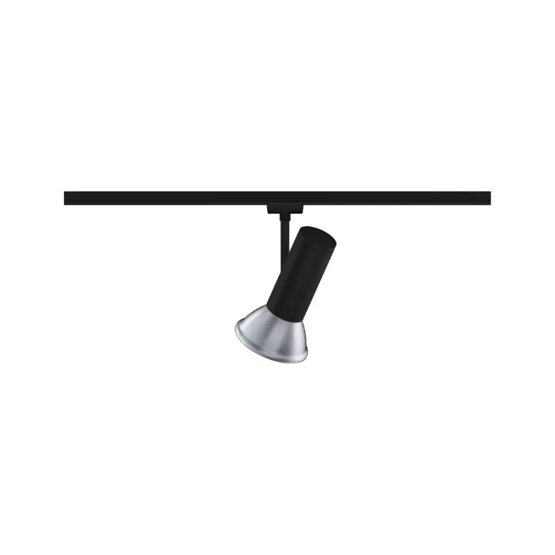 Foco individual URail Spot para riel Apol E27 máx. 50W regulable 230V Negro