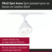 URail Track spotlight Arena Individual spotlight 850lm 15W 2700K dimmable 230V Signal white - système d'accrochage et décoration - détail 7