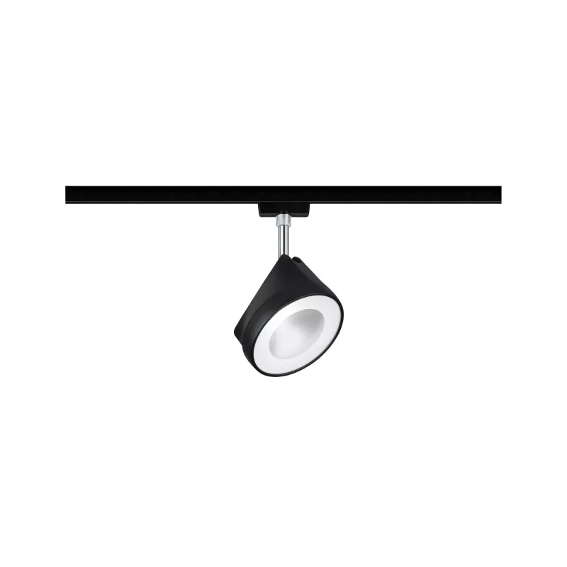 URail Arena Track Spot, Individual Spotlight, 860lm, 14W, 4000K, Dimmable, 230V, Matte Black, Chrome - système d'accrochage et décoration