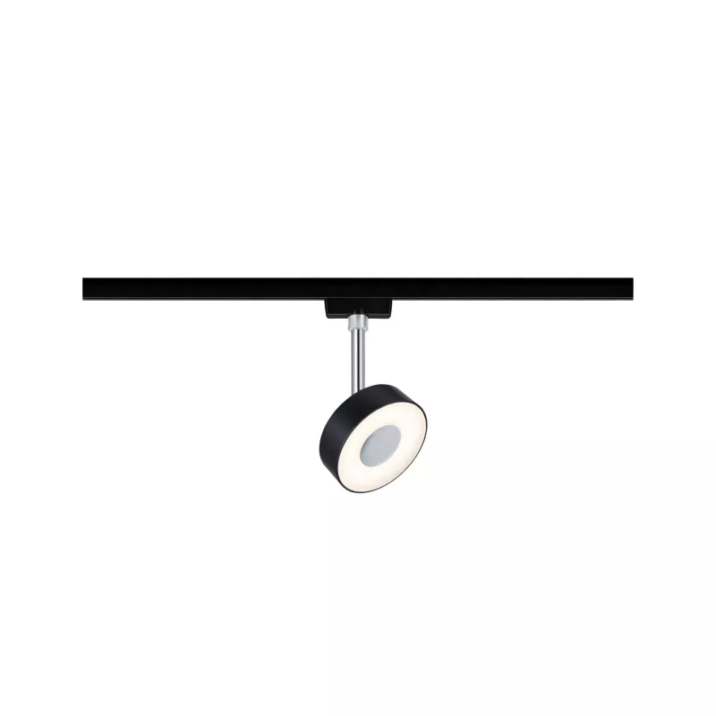 URail Schienenstrahler Circle 200lm 5W 2700K dimmbar 230V Matt schwarz - système d'accrochage et décoration