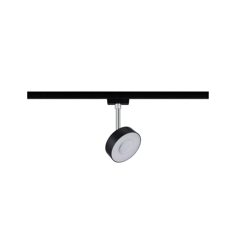 Foco para riel URail Circle 200lm 5W 2700K regulable 230V Negro mate