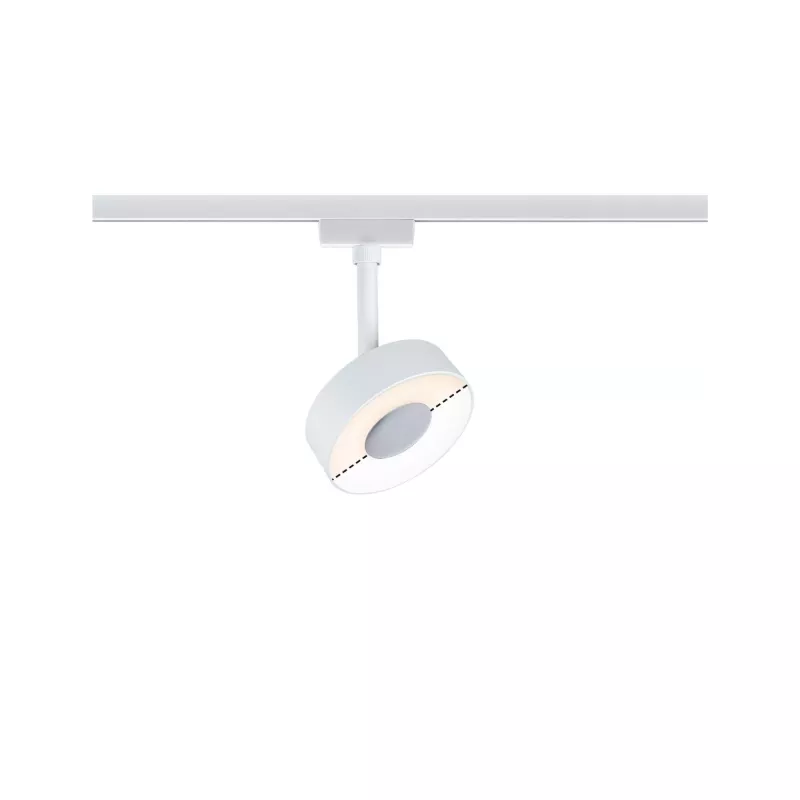 Foco circular para riel URail, 200 lm, 5 W, color blanco, con interruptor, 230 V.