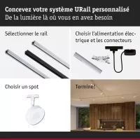 URail Track spotlight Circle 250lm 5W 2700 - 4000K dimmable 230V Signal white - système d'accrochage et décoration - détail 8