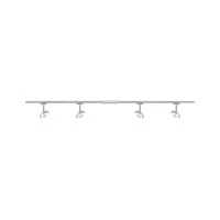 URail Track spotlight Circle Basic kit 4x222lm 4x5.3W 2700K 230V Matt chrome, Chrome - système d'accrochage et décoration - détail 1