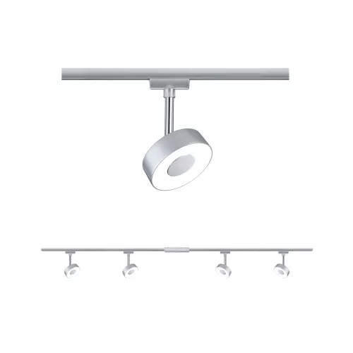 URail Schienenstrahler Circle Basic Kit 4x222lm 4x5,3W 2700K 230V Mattchrom, Chrom