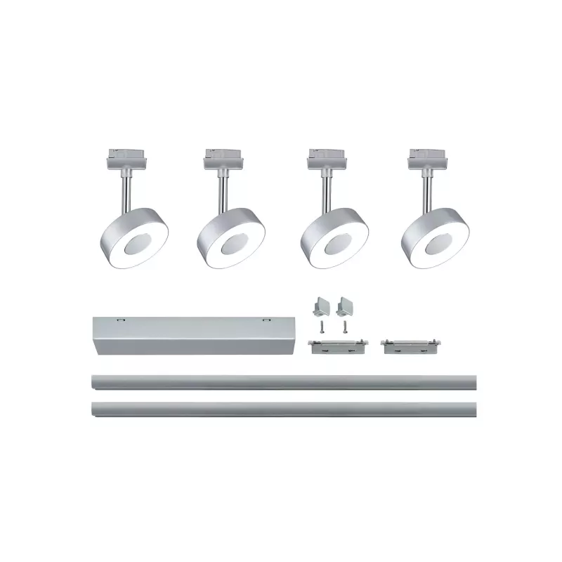 URail Spot sur rail Circle Kit de base 4x222lm 4x5,3W 2700K 230V Chrome mat, Chrome