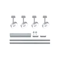 URail Track spotlight Circle Basic kit 4x222lm 4x5.3W 2700K 230V Matt chrome, Chrome - système d'accrochage et décoration - détail 3