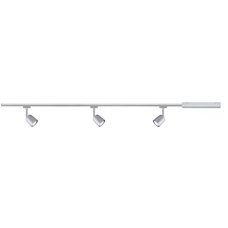 URail Schienenstrahler-Abdeckung Basisset GU10 max. 3x10W dimmbar 230V Mattchrom, Chrom