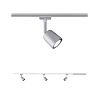 Kit básico de cubierta para foco de riel URAil GU10 máx. 3x10W regulable 230V Cromo mate, Cromo - système d'accrochage et décoration - détail 6