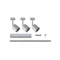 Kit básico de cubierta para foco de riel URAil GU10 máx. 3x10W regulable 230V Cromo mate, Cromo - système d'accrochage et décoration - détail 7