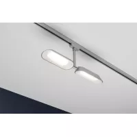 URail Track spotlight Dipper Individual spotlight 2x650lm 2x8W 2700K dimmable 230V Matt chrome, White - système d'accrochage et décoration - détail 7