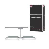 URail Schienenstrahler Dipper Einzelstrahler 2x650lm 2x8W 2700K dimmbar 230V Mattchrom, Weiß - système d'accrochage et décoration - détail 8