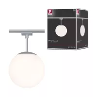 URail Spot sur rail Globe Spot individuel E14 max. 10W gradable 230V Chrome mat, Opale - système d'accrochage et décoration - détail 6