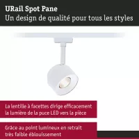 URail Track spotlight Pane 650lm 7.4W 3000K dimmable 230V Signal white - système d'accrochage et décoration - détail 7