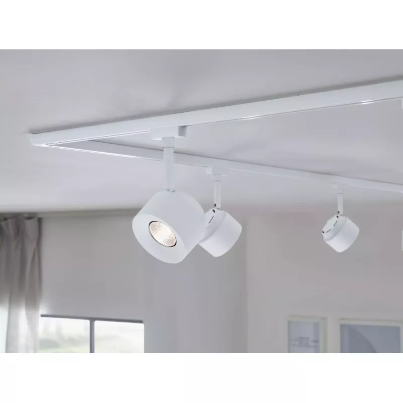 URail Spot sur rail Pane 650lm 7,4W 3000K gradable 230V Blanc signal