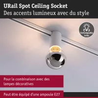 Foco para carril URail, casquillo E27, máx. 20 W, regulable, 230 V, luz blanca. - système d'accrochage et décoration - détail 6