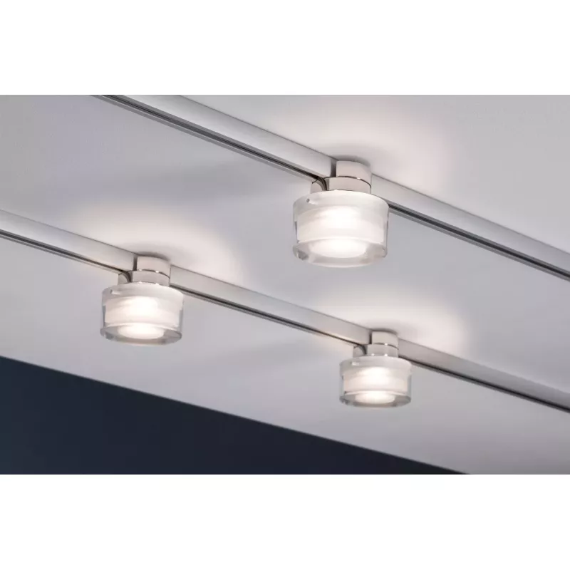 URail Spot auf Schienen Topa Dot Einzelstrahler 350 lm 4,9 W 2700 K dimmbar 230 V Chrom, Klar, Satin