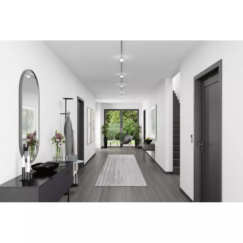 URail Spot auf Schienen Topa Dot Einzelspot 350 lm 4,9 W 4000 K Dimmbar 230 V Chrom, Klar, Satin