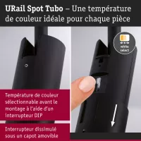 URail Track Spot Tubo Individual Spot 200lm 4W 2700 - 4000K 230V Matte Black - système d'accrochage et décoration - détail 7