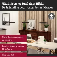 URail Suspension 3-Step-Dim Hildor 850lm 15W 4000K gradable 230V Noir mat - système d'accrochage et décoration - détail 4