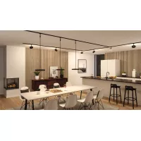 URail Pendelleuchte Hildor, 3-stufig dimmbar, 850 lm, 15 W, 4000 K, 230 V, matt schwarz - système d'accrochage et décoration - détail 9