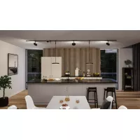 Lámpara colgante URail Hildor de 3 niveles de atenuación, 850 lm, 15 W, 4000 K, regulable, 230 V, negro mate. - système d'accrochage et décoration - détail 12
