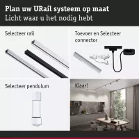 Lámpara colgante URail Aldan 750lm 8.5W 3000K regulable 230V color blanco señal - système d'accrochage et décoration - détail 6