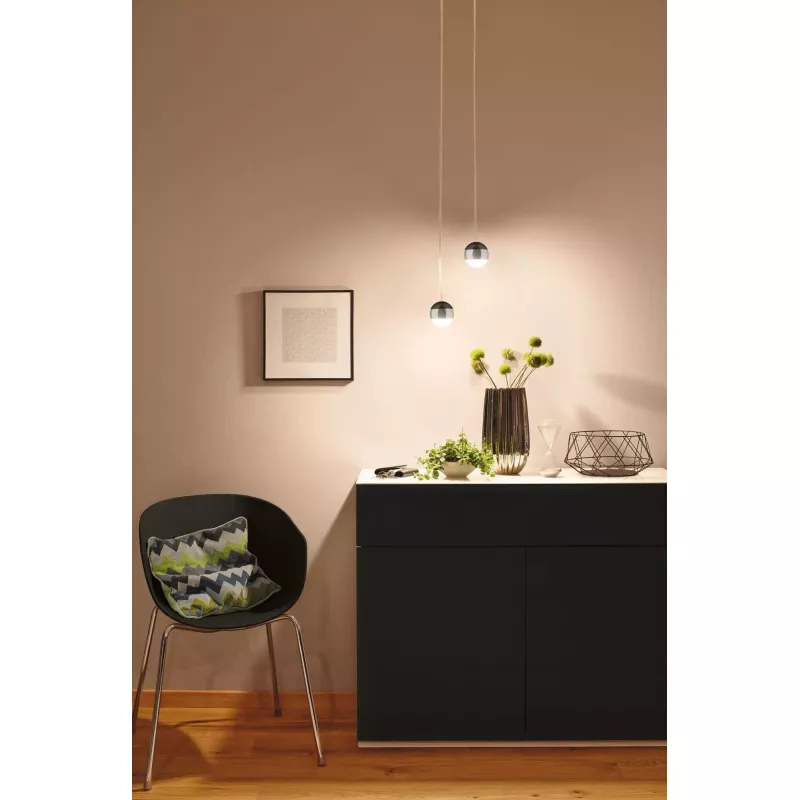 URail Suspension Capsule II 400lm 6.3W 2700K dimmable 230V Matt black, Chrome