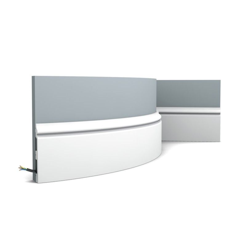 SX118F ORAC Battiscopa flessibile Flex L200 x H13,8 x L1,8 cm ORAC DECOR 3 - Cornice da tavolo 