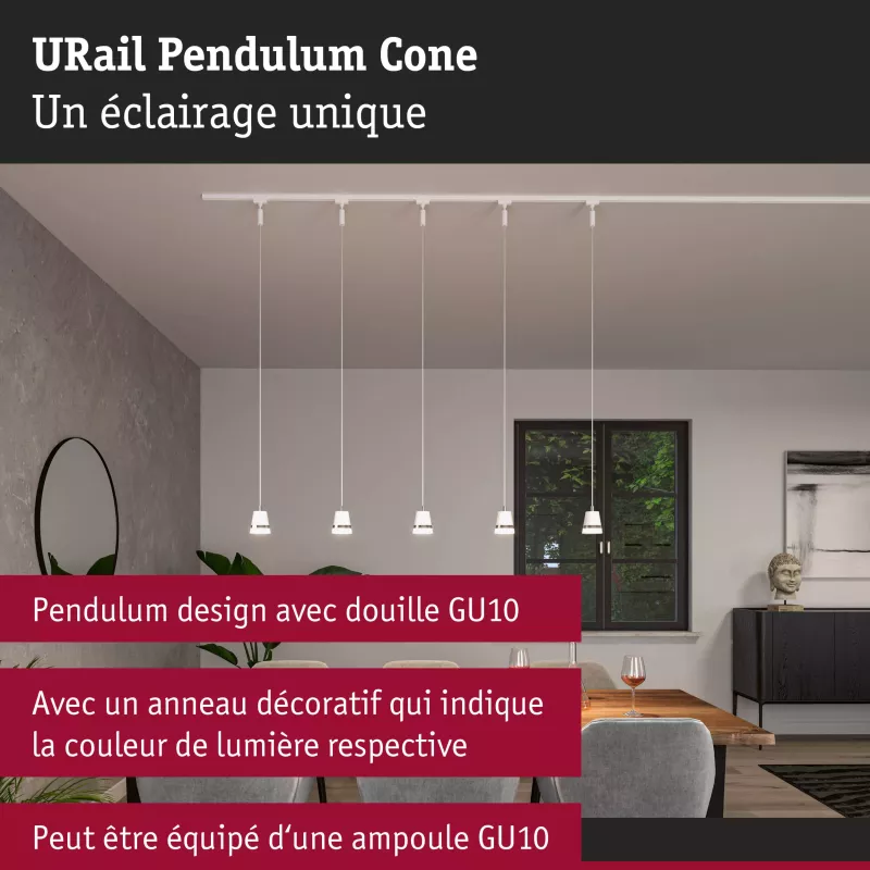 URail Aufhängungskonus GU10 max. 10W dimmbar 230V