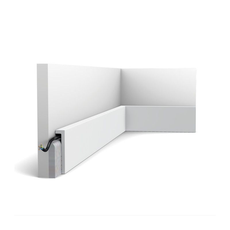 SX171-RAL9003 ORAC Battiscopa RAL9003 Duropolymer L200 x H10 x L2,2 cm ORAC DECOR 3 - Cornice per Quadri