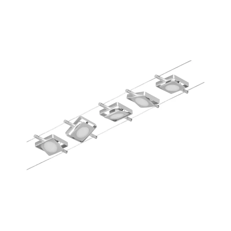 CorDuo Système sur câbles LED MacLED Kit de base 5x250lm 5x4,5W 3000K 230/12V PAULMANN 33 - Cimaise Tableau 
