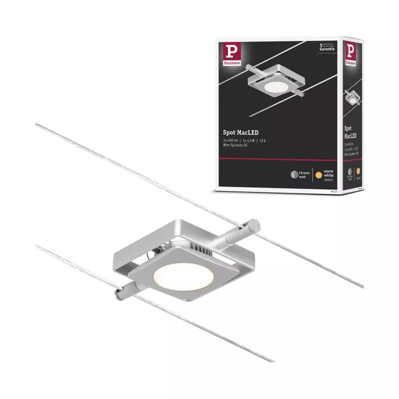 CorDuo LED Cable System MacLED Individual Spot 250lm 4.5W 3000K 12V PAULMANN 24 - Cimaise Tableau 