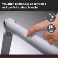 LED Schreibtischlampe mit 3-stufiger Dimmfunktion, FlexBar-Schalter, weißem Schalter, 700 lm - système d'accrochage et décoration - détail 8