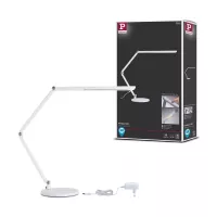 Lámpara de escritorio LED con regulador de intensidad de 3 niveles, interruptor FlexBar blanco, 700 lm. - système d'accrochage et décoration - détail 15