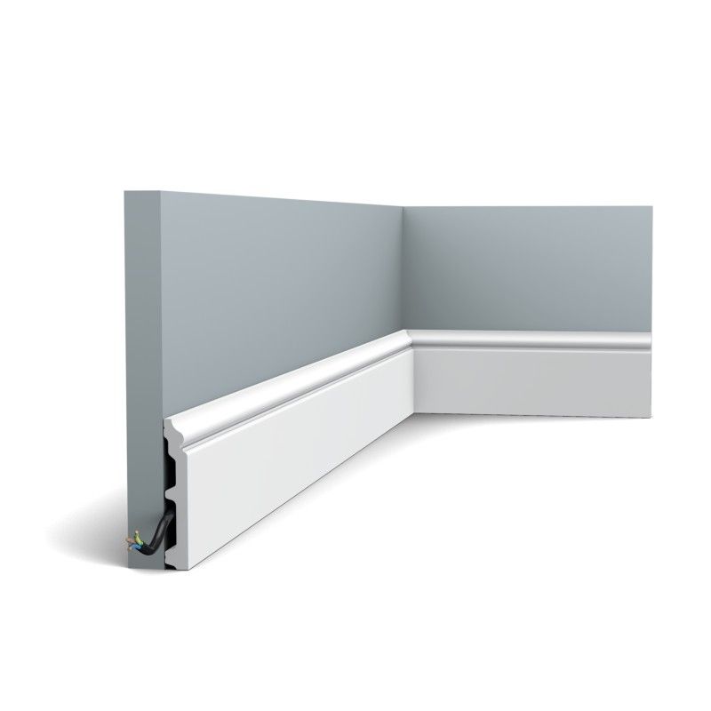 SX173-RAL9003 ORAC Battiscopa Duropolymer L200 x H10 x L1,6 cm ORAC DECOR 4 - Cornice per quadro