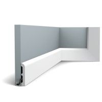 SX183-RAL9003 ORAC Battiscopa RAL9003 in Duropolymer L200 x H7,5 x L1,3 cm ORAC DECOR 5 - Cimaise Tableau 