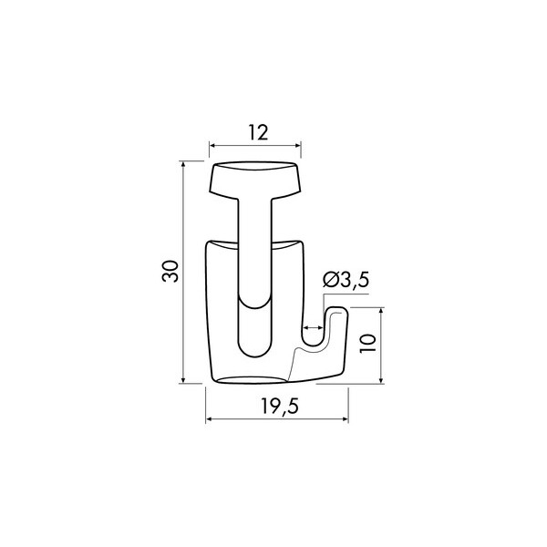 Crochet Autobloquant Newly H100 - 20kg - suspention cimaises tableaux newly Newly 3 - Cimaise Tableau 