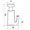 Self-locking hook MICRO GRIP 2 MM 20 KG - pendants picture artiteq ARTI TEQ 7 - Cimaise Tableau
