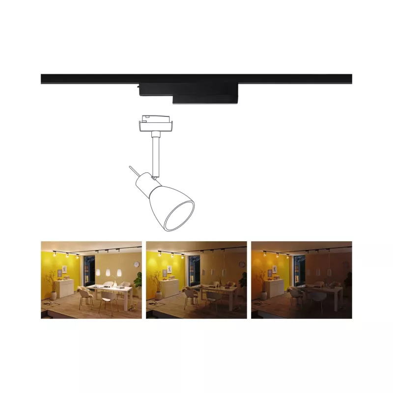 URail Adaptateur de rail Smart Home Zigbee 3.0 On/Off/Dimm 166x50mm PAULMANN 22 - Cimaise Tableau 