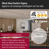 URail Zigbee 3.0 Dimm/Switch rail adapter 240x21mm max. - système d'accrochage et décoration - détail 4